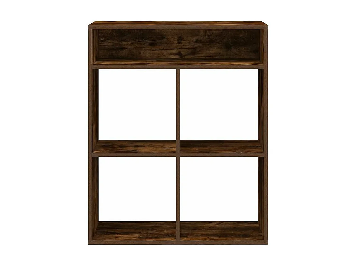 Bibliothèque chêne fumé 66x31x80 bois d'ingénierie