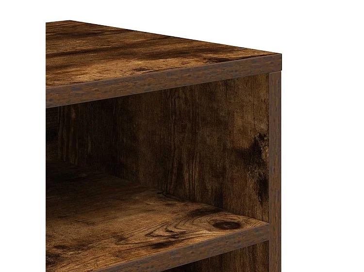 Bibliothèque chêne fumé 66x31x80 bois d'ingénierie