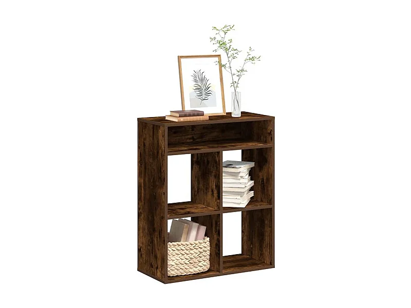 Bibliothèque chêne fumé 66x31x80 bois d'ingénierie