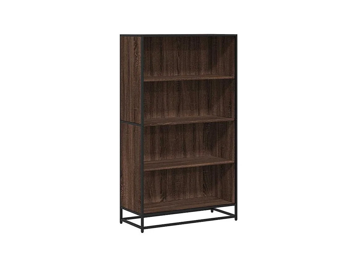 Bibliothèque chêne marron 80,5x35x139 bois d'ingénierie