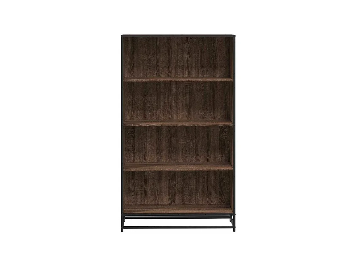 Bibliothèque chêne marron 80,5x35x139 bois d'ingénierie