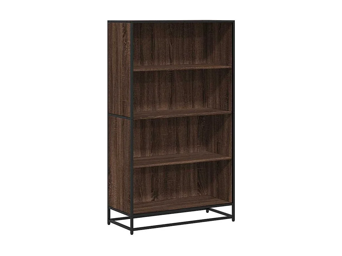 Bibliothèque chêne marron 80,5x35x139 bois d'ingénierie