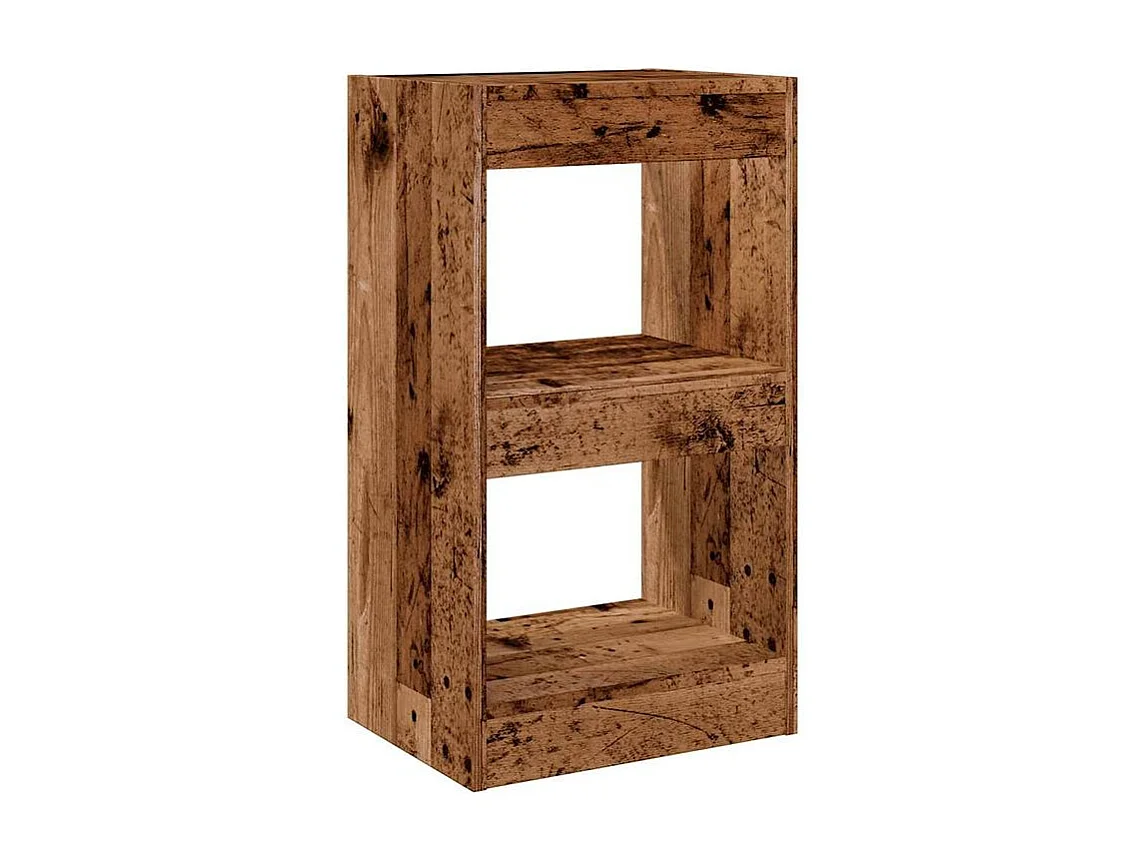 Bibliothèque-Cloison de séparation vieux bois 40x30x72