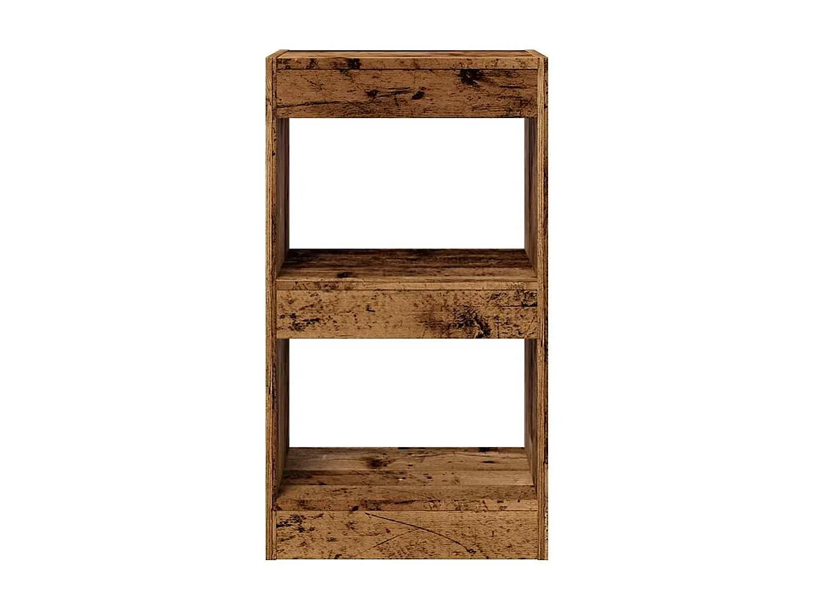 Bibliothèque-Cloison de séparation vieux bois 40x30x72