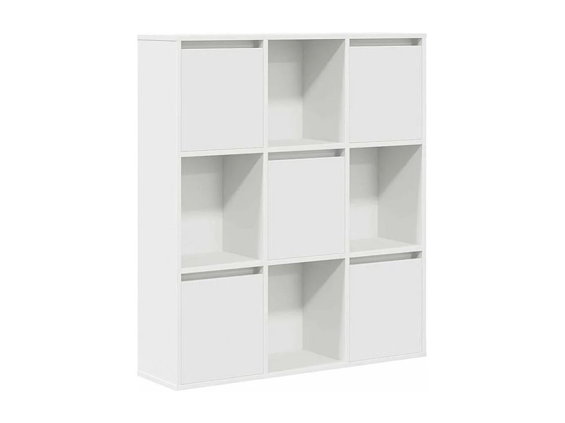Meuble de rangement Kate 89cm - 4 niches 5 portes-Couleur Blanc