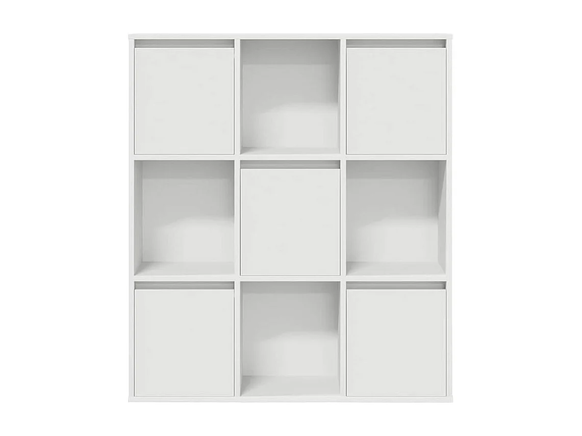 Meuble de rangement Kate 89cm - 4 niches 5 portes-Couleur Blanc