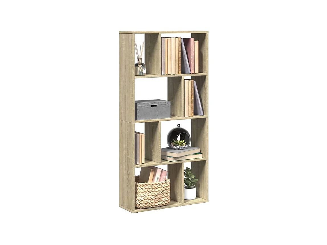 Bibliothèque chêne sonoma 60x20x120 bois d'ingénierie