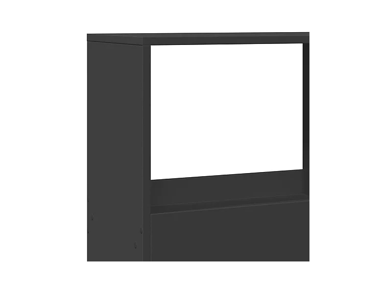 Bibliothèque noir 100x33x155,5 bois d'ingénierie