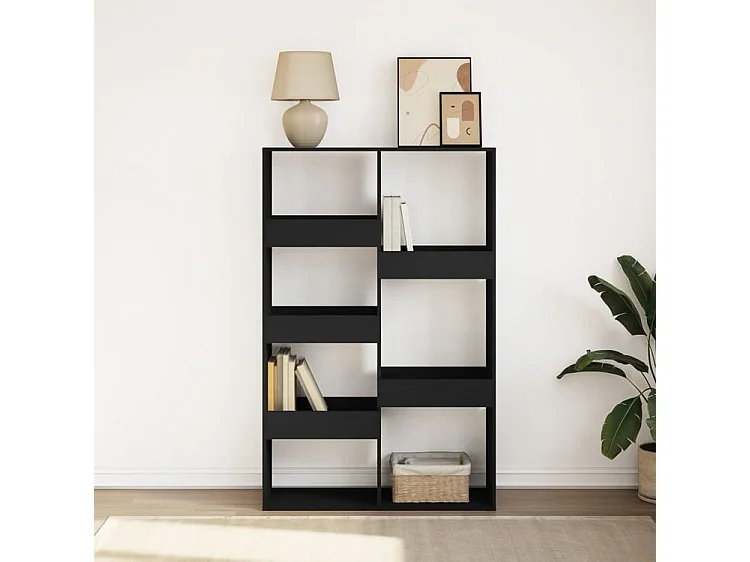 Bibliothèque noir 100x33x155,5 bois d'ingénierie