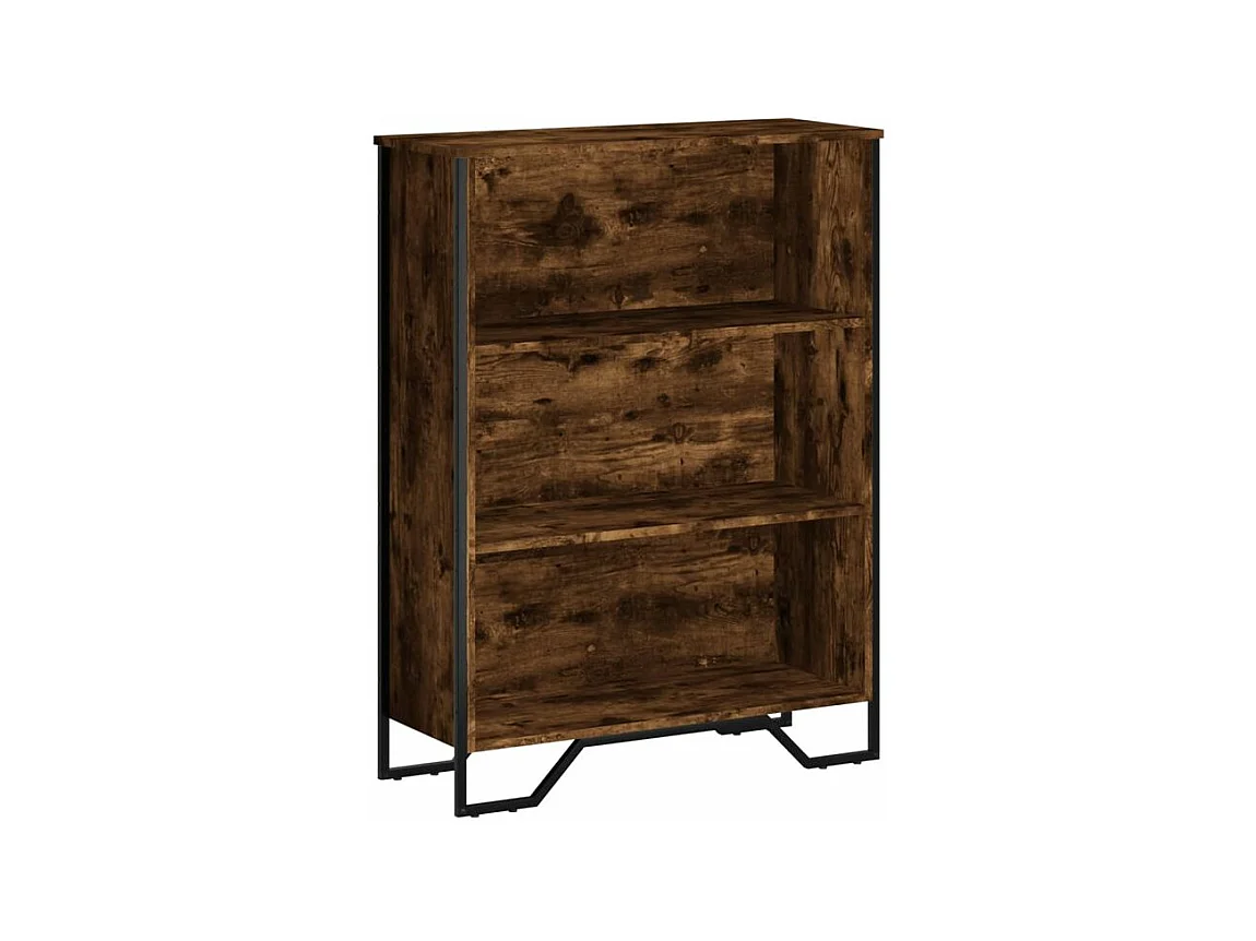 Bibliothèque chêne fumé 80x31x106 bois d'ingénierie