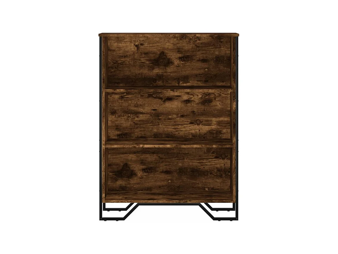 Bibliothèque chêne fumé 80x31x106 bois d'ingénierie