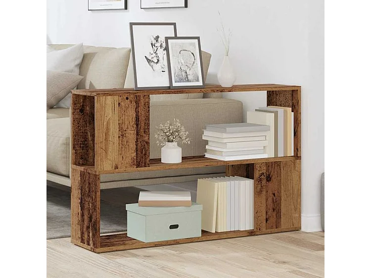 Bibliothèque vieux bois 100x24x63 bois d'ingénierie