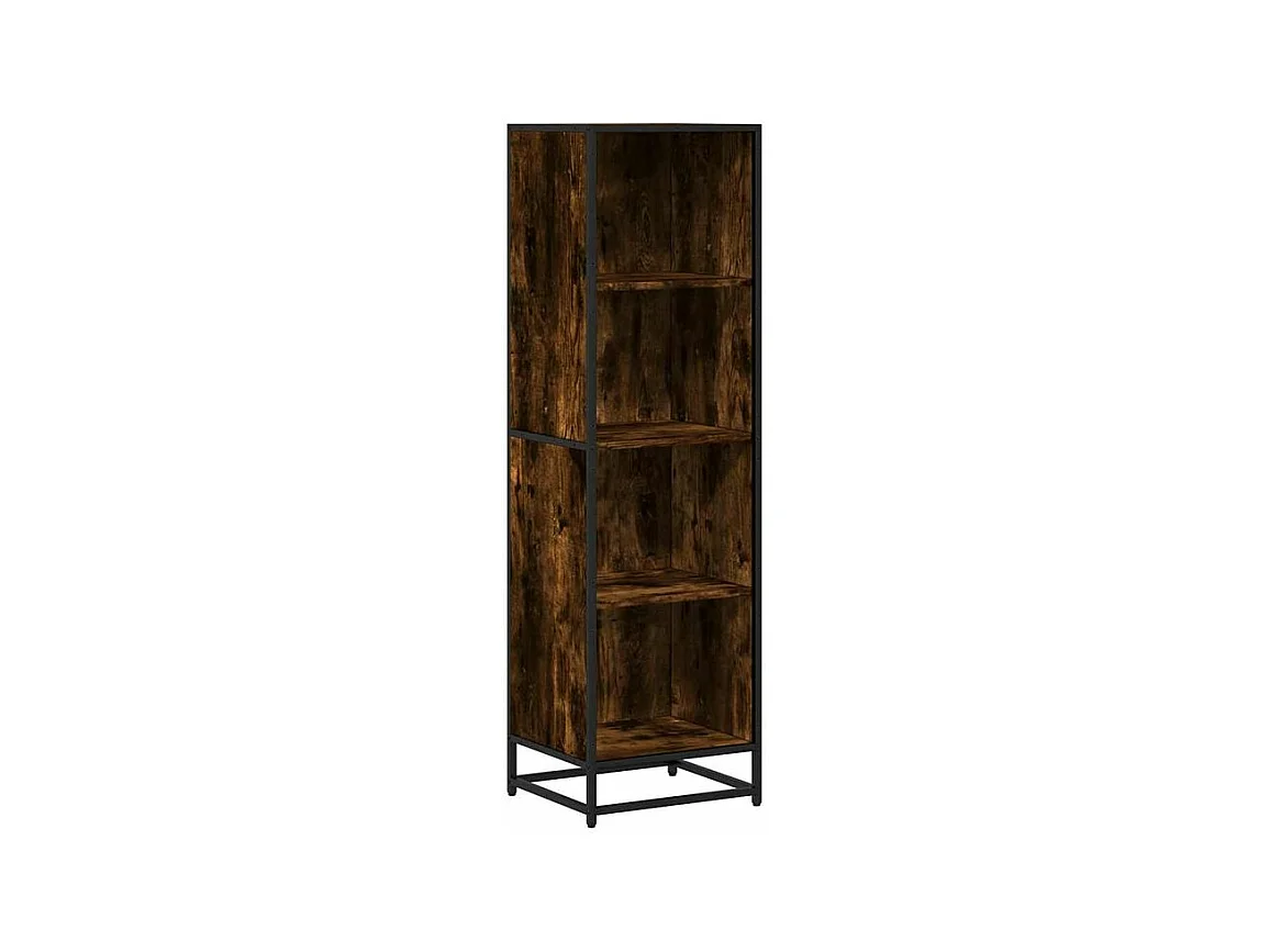 Bibliothèque chêne fumé 40x35x139 bois d'ingénierie