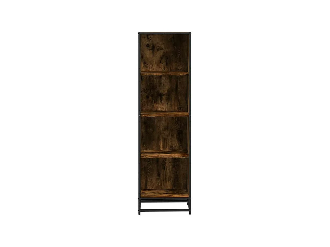 Bibliothèque chêne fumé 40x35x139 bois d'ingénierie