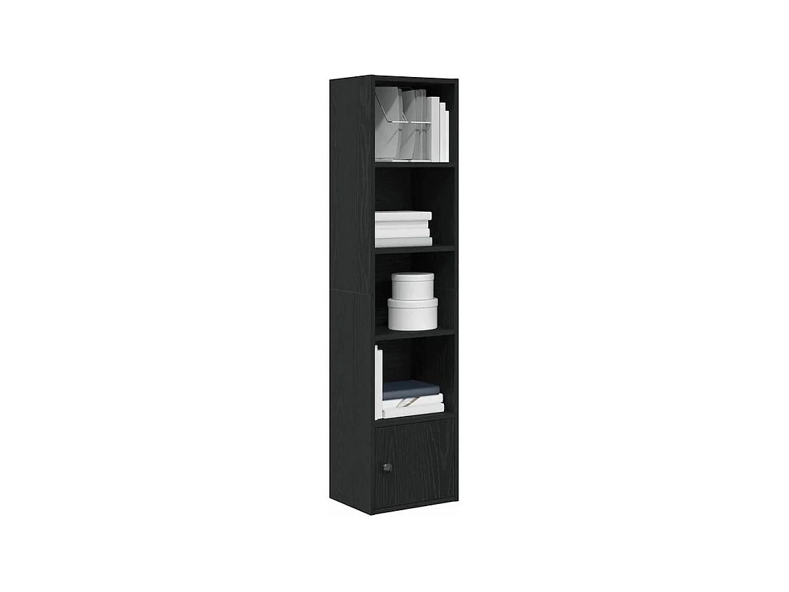 Bibliothèque chêne noir 31x24x127 bois d'ingénierie