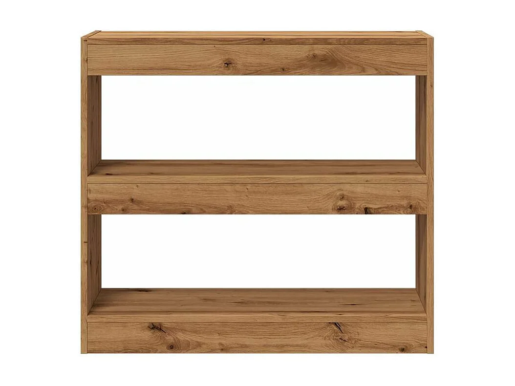 Bibliothèque-Séparateur de pièce chêne artisanal 80x30x72