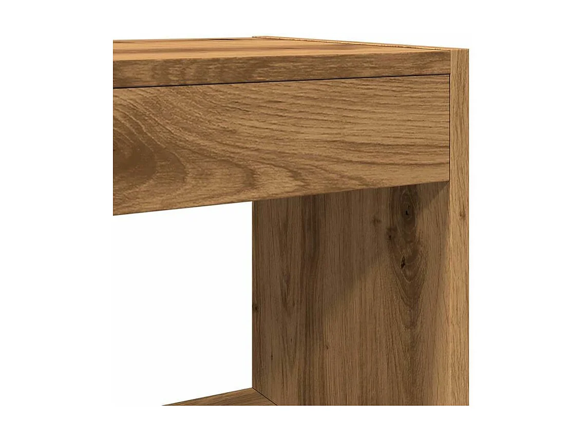 Bibliothèque-Séparateur de pièce chêne artisanal 80x30x72