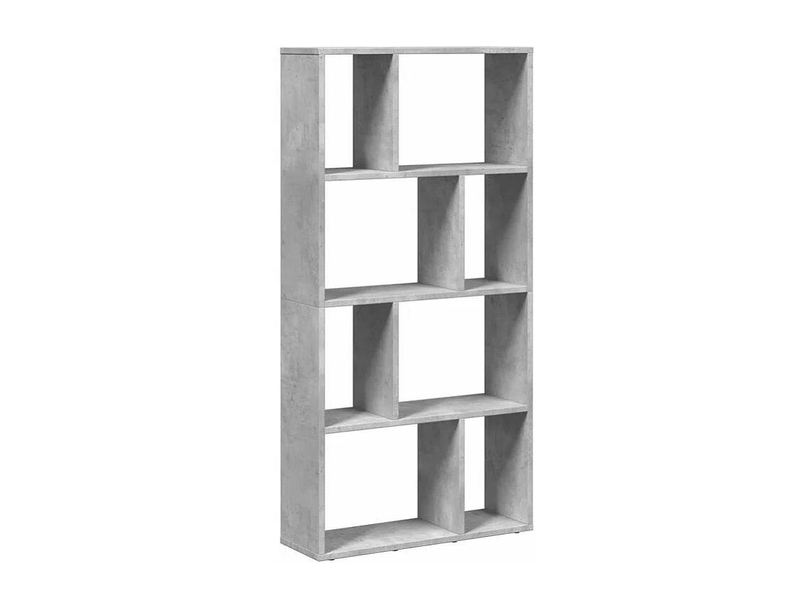 Bibliothèque gris béton 60x20x120 bois d'ingénierie