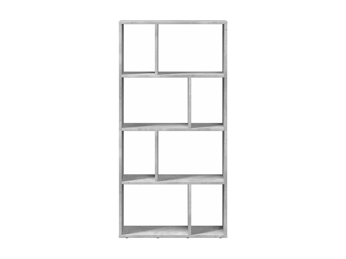 Bibliothèque gris béton 60x20x120 bois d'ingénierie