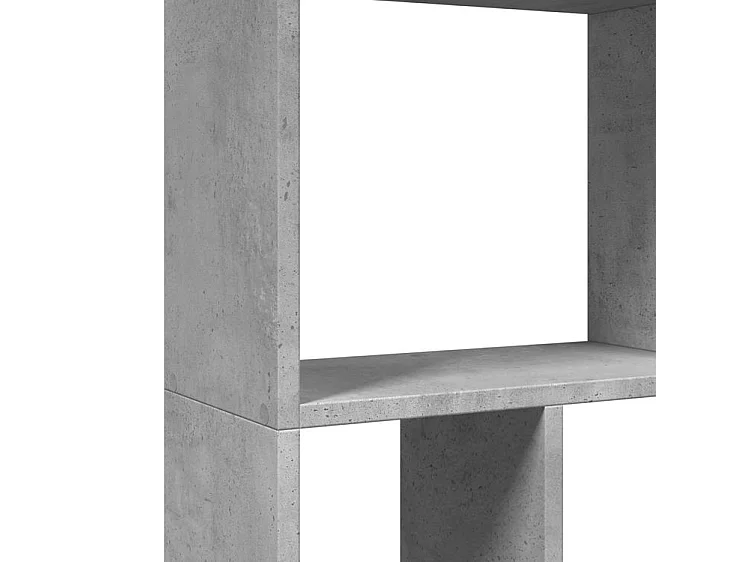 Bibliothèque gris béton 60x20x120 bois d'ingénierie