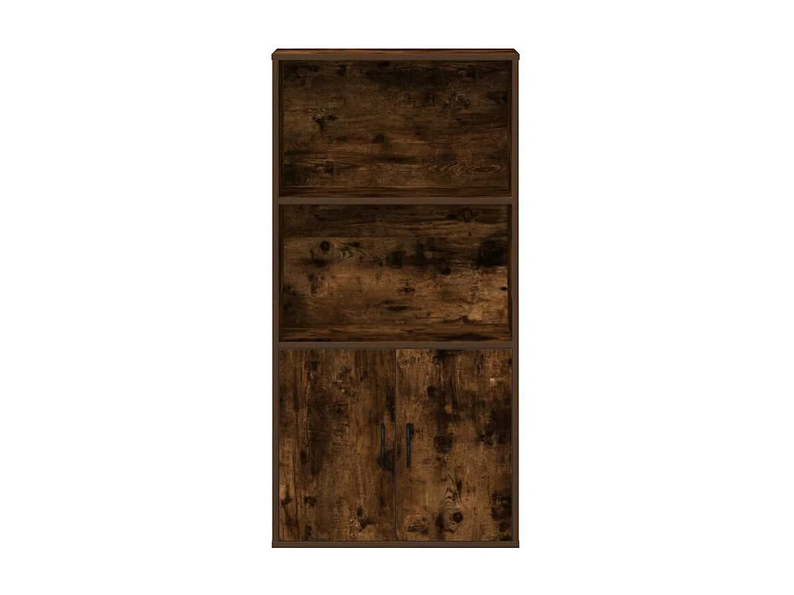 Bibliothèque chêne fumé 60x24x120 bois d'ingénierie