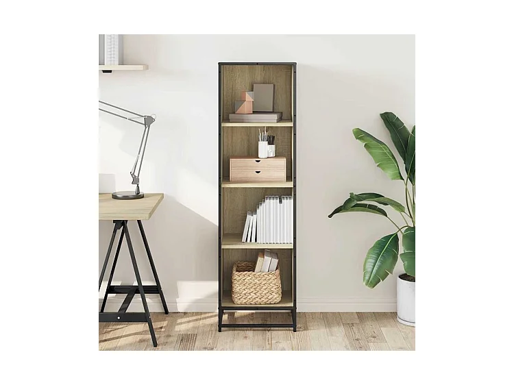 Bibliothèque chêne sonoma 40x35x139 bois d'ingénierie