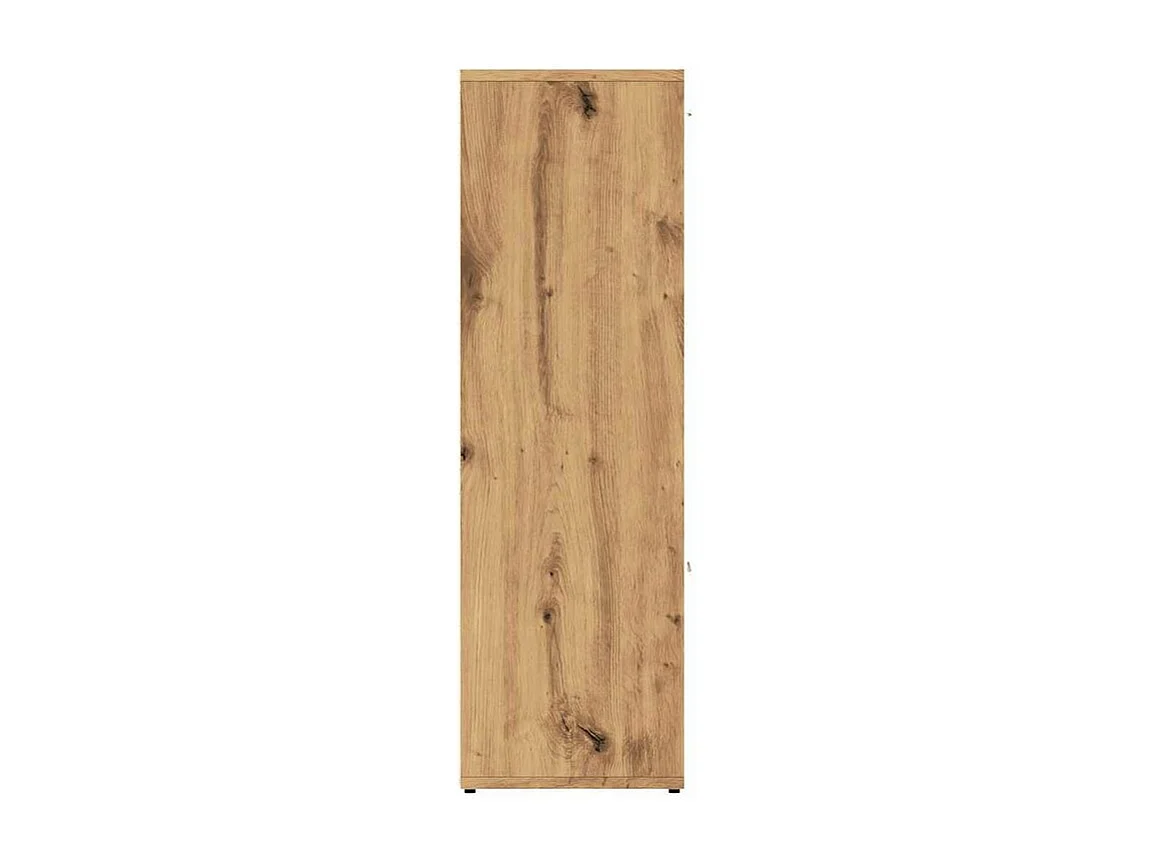 Bibliothèque chêne artisanal 90x28x90 bois d'ingénierie