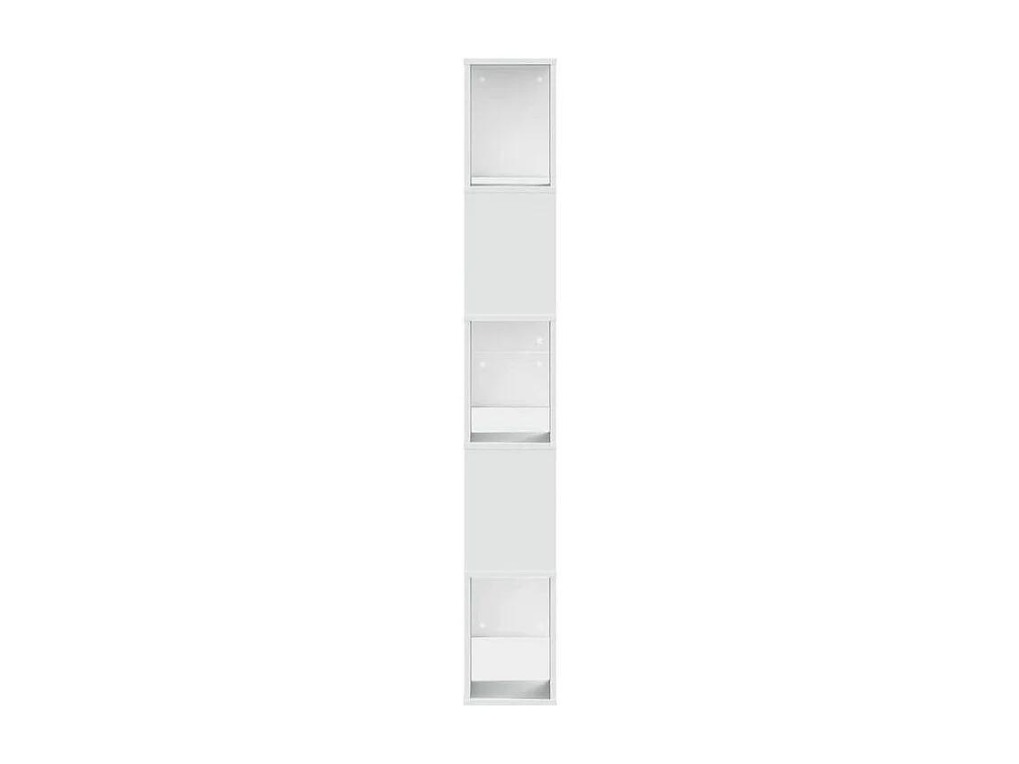 Bibliothèque 5 niveaux blanc 80,5x23,5x162,5 bois ingénierie