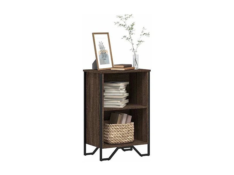 Bibliothèque chêne marron 50x31x74,5 bois d'ingénierie