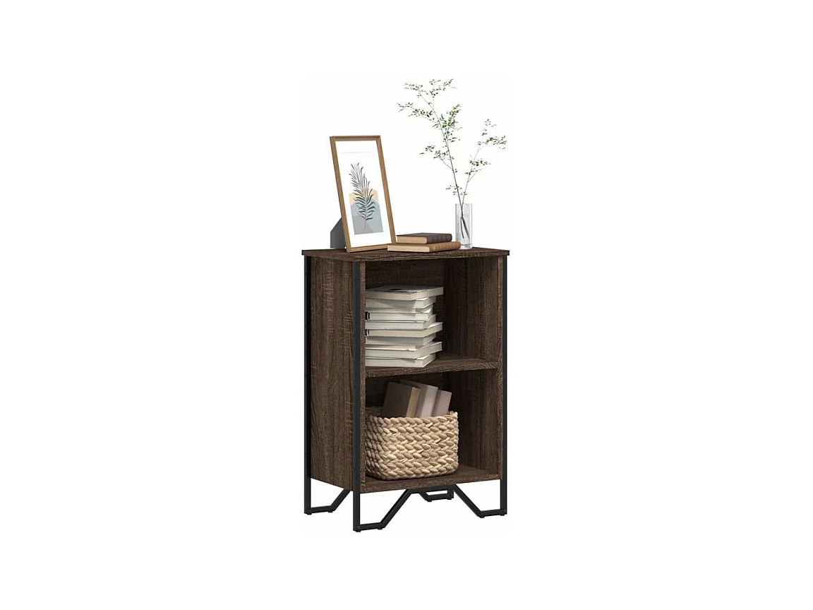 Bibliothèque chêne marron 50x31x74,5 bois d'ingénierie
