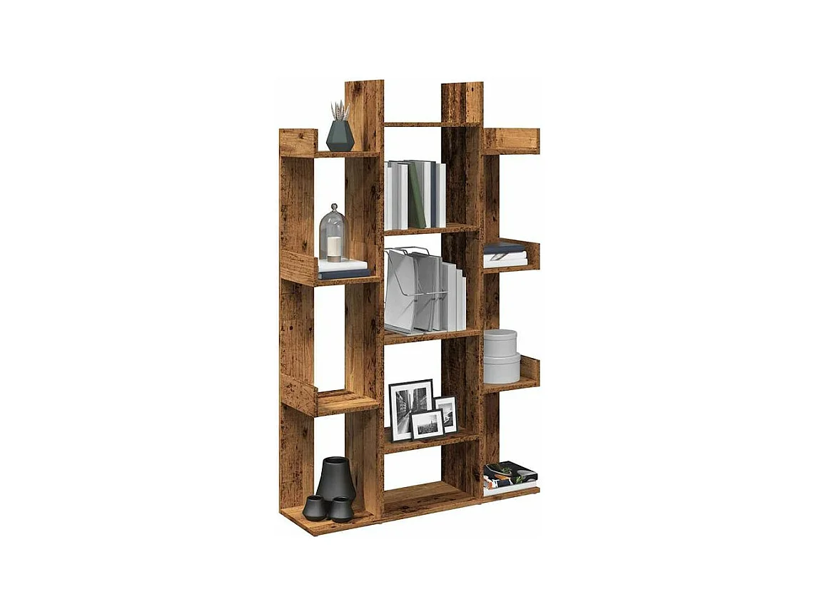 Bibliothèque vieux bois 86x25,5x140 bois d'ingénierie