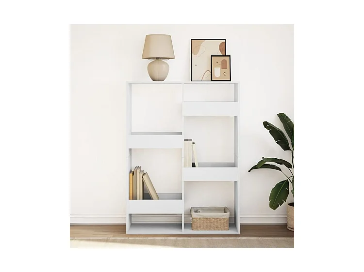 Bibliothèque blanc 100x33x135 bois d'ingénierie