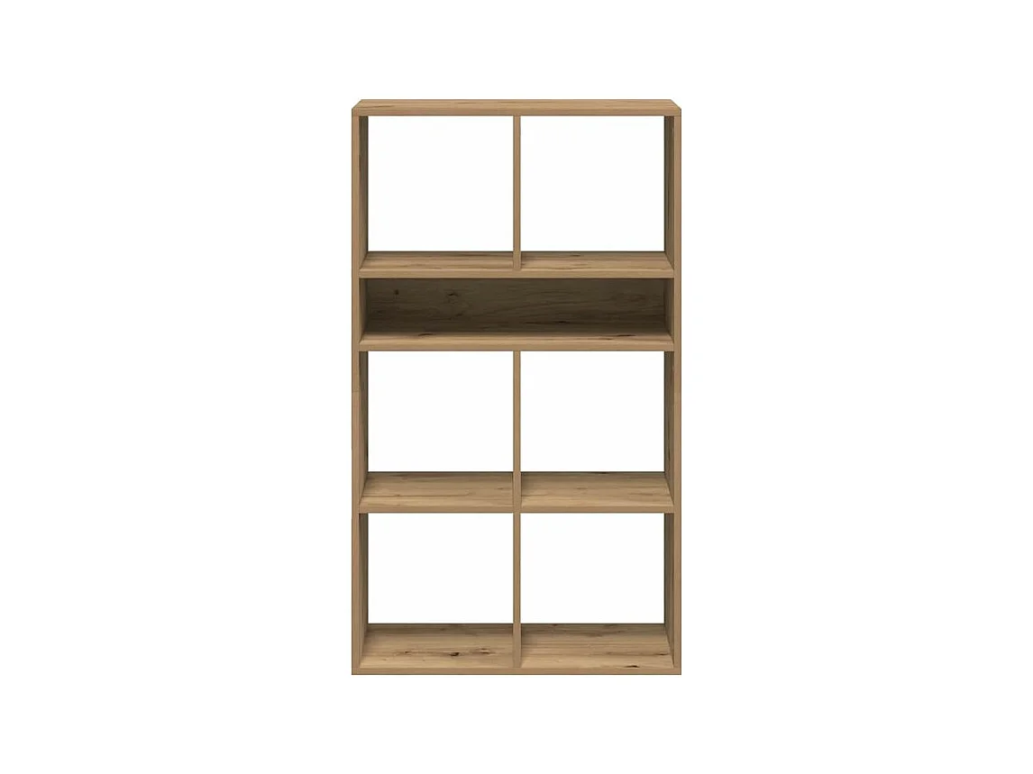 Bibliothèque chêne artisanal 66x31x112 bois d'ingénierie