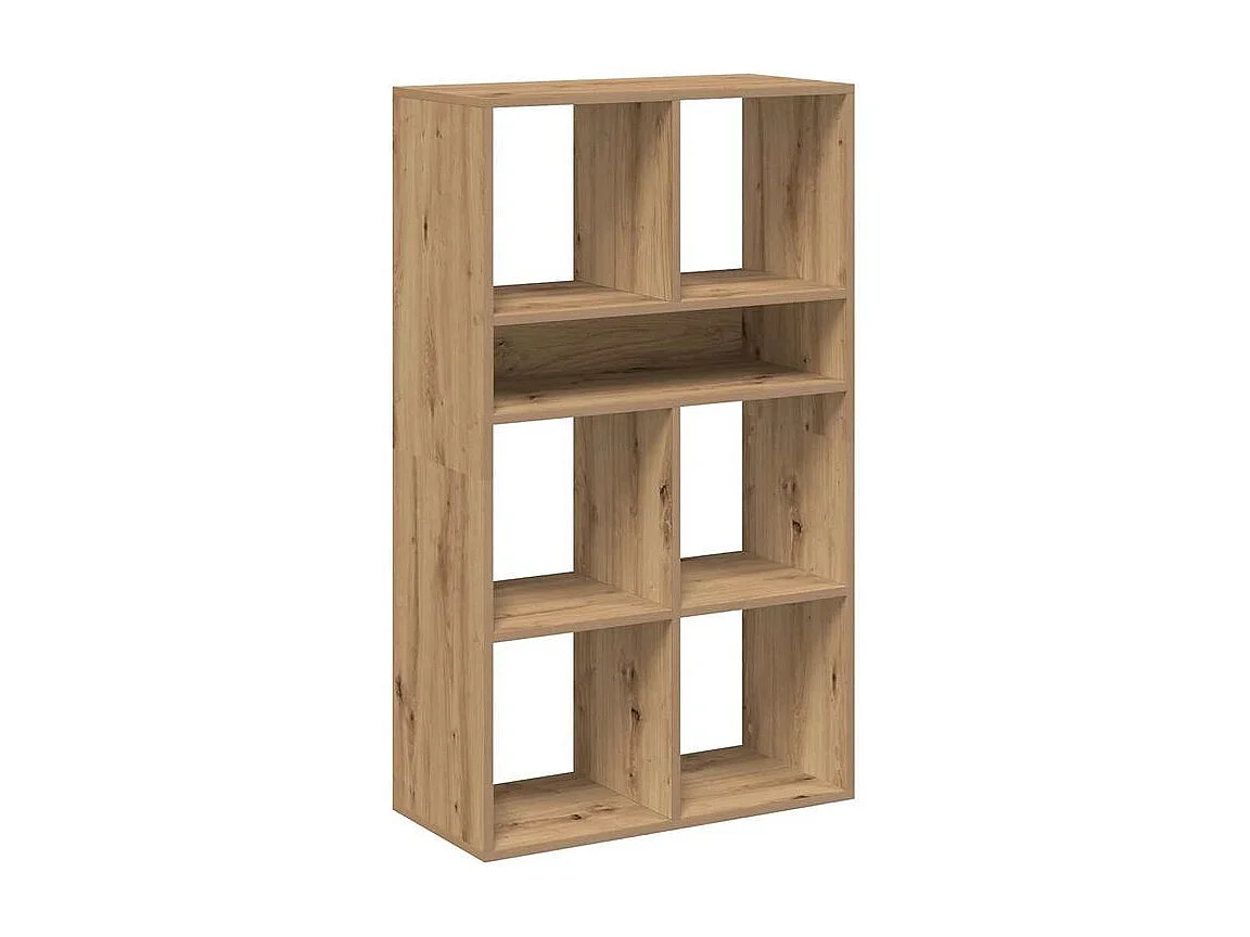 Bibliothèque chêne artisanal 66x31x112 bois d'ingénierie