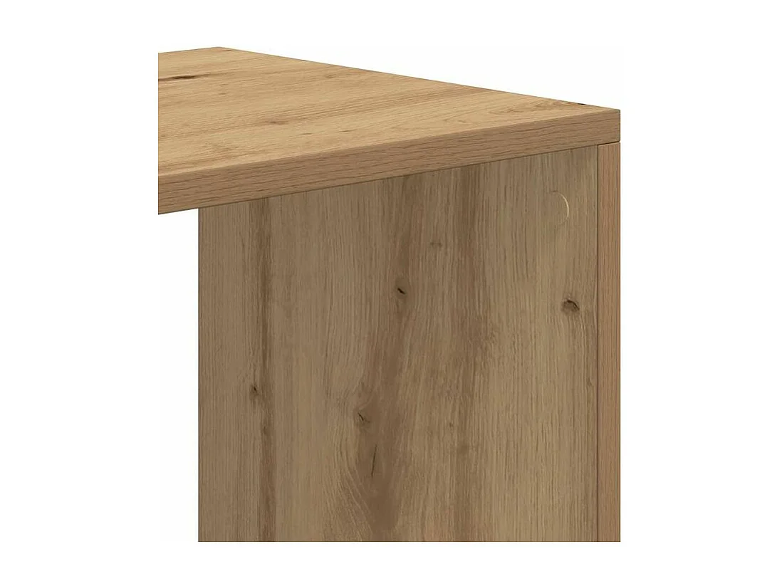 Bibliothèque chêne artisanal 66x31x112 bois d'ingénierie