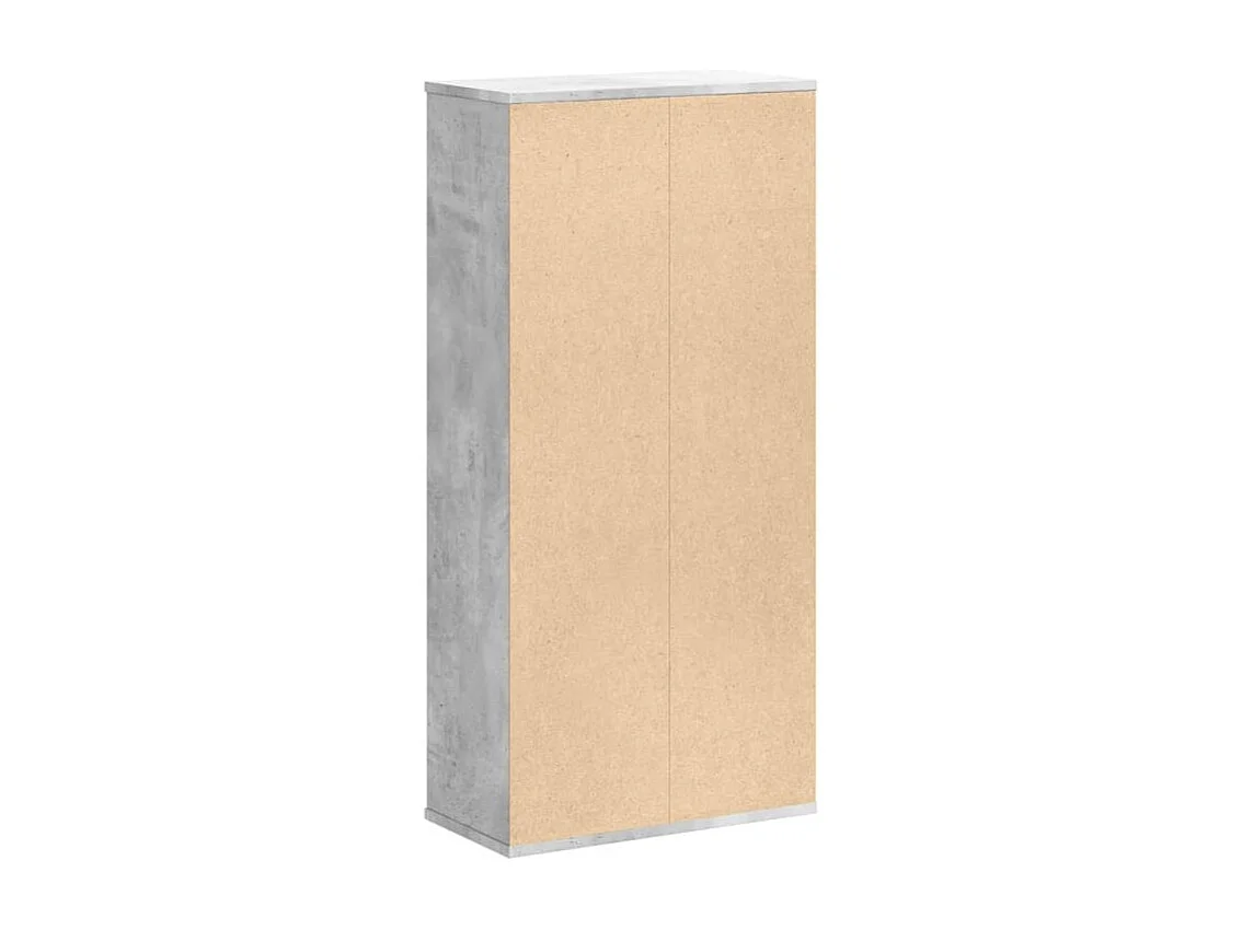 Bibliothèque gris béton 50x25x105 bois d'ingénierie