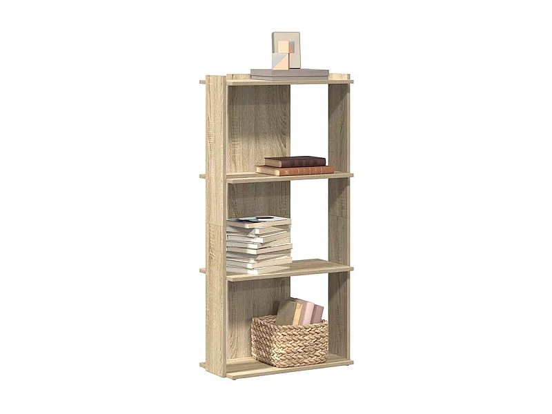 Bibliothèque à 3 niveaux chêne sonoma 60x30x120