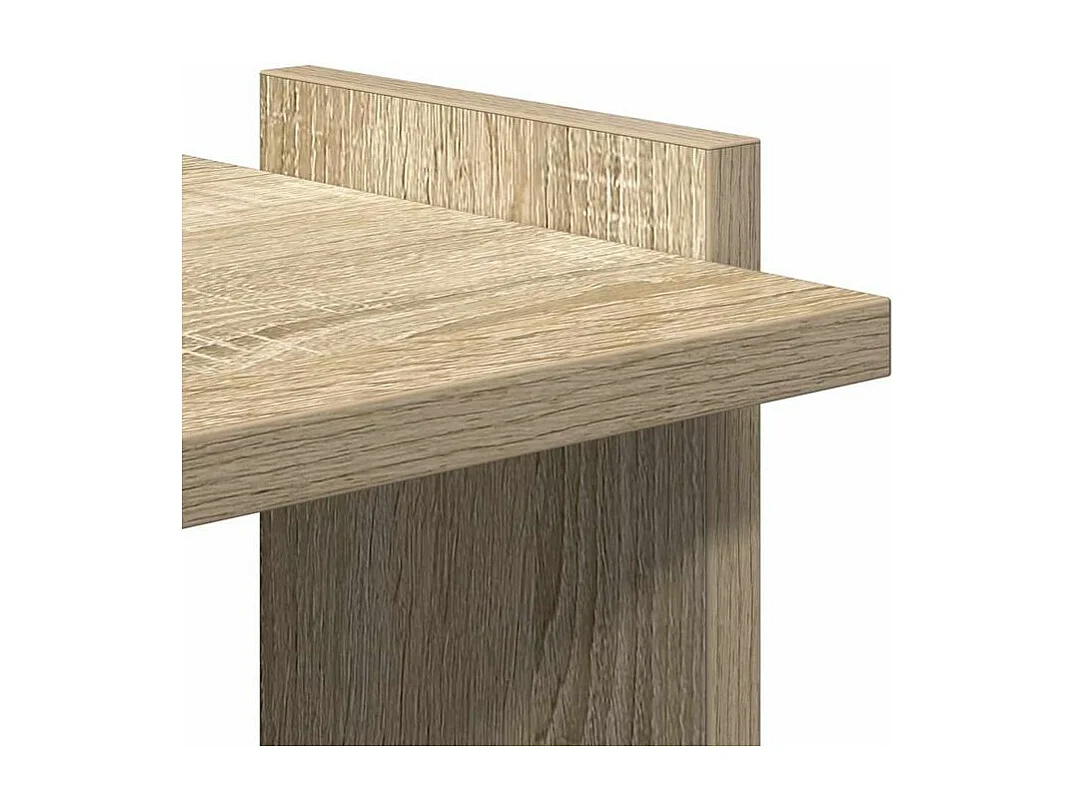 Bibliothèque à 3 niveaux chêne sonoma 60x30x120