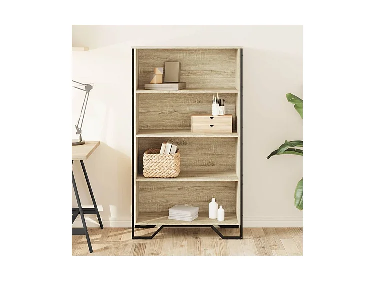 Bibliothèque chêne sonoma 80x31x137,5 bois d'ingénierie