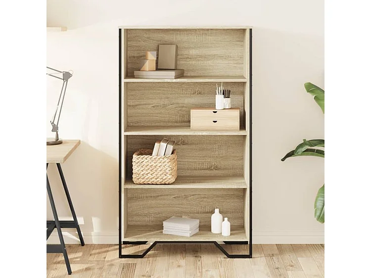 Bibliothèque chêne sonoma 80x31x137,5 bois d'ingénierie