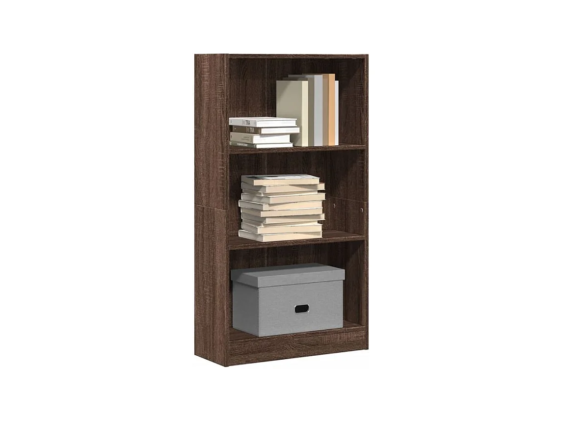 Bibliothèque chêne marron 60x24x109 bois d'ingénierie