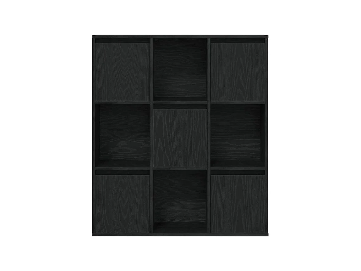 Meuble de rangement Kate 89cm - 4 niches 5 portes-Couleur Noir