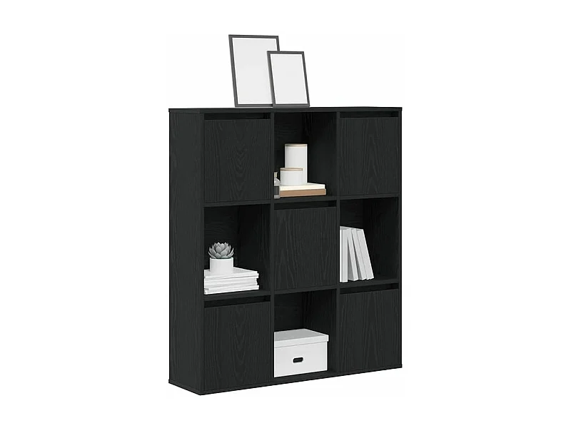 Meuble de rangement Kate 89cm - 4 niches 5 portes-Couleur Noir