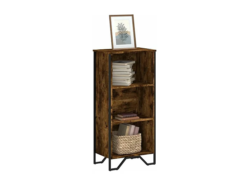 Bibliothèque chêne fumé 50x31x106 bois d'ingénierie