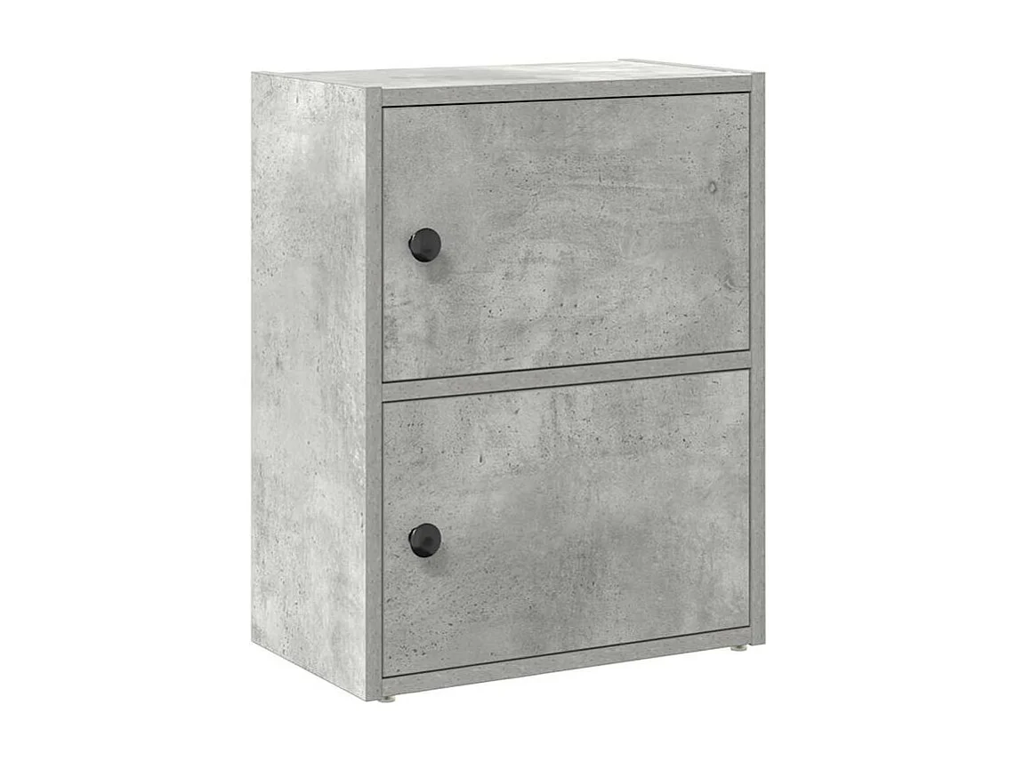 Bibliothèque gris béton 40x24x52 bois d'ingénierie