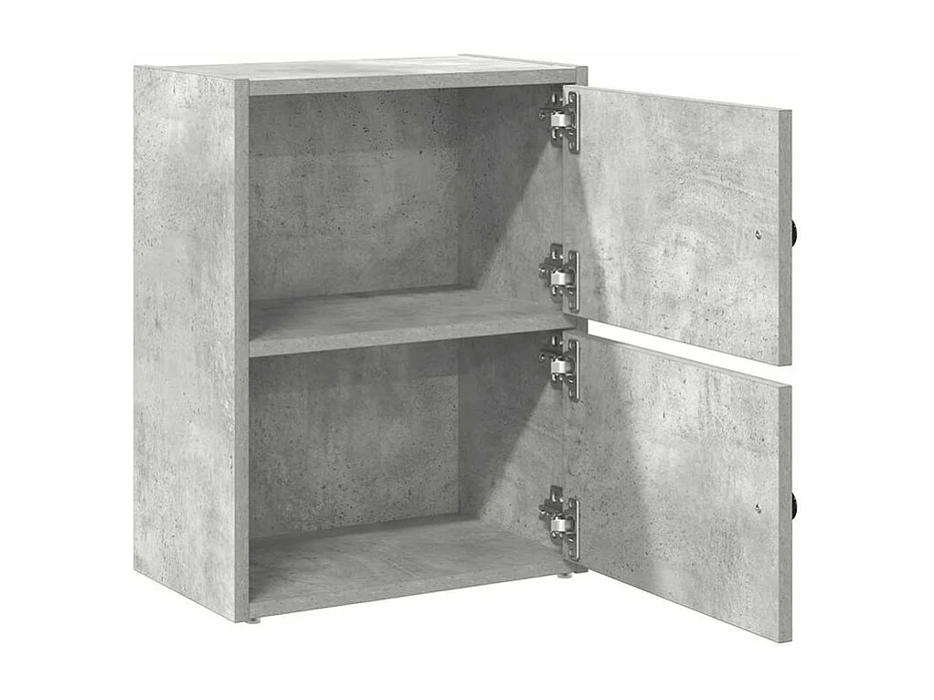 Bibliothèque gris béton 40x24x52 bois d'ingénierie