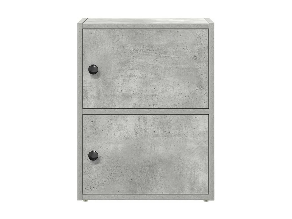 Bibliothèque gris béton 40x24x52 bois d'ingénierie