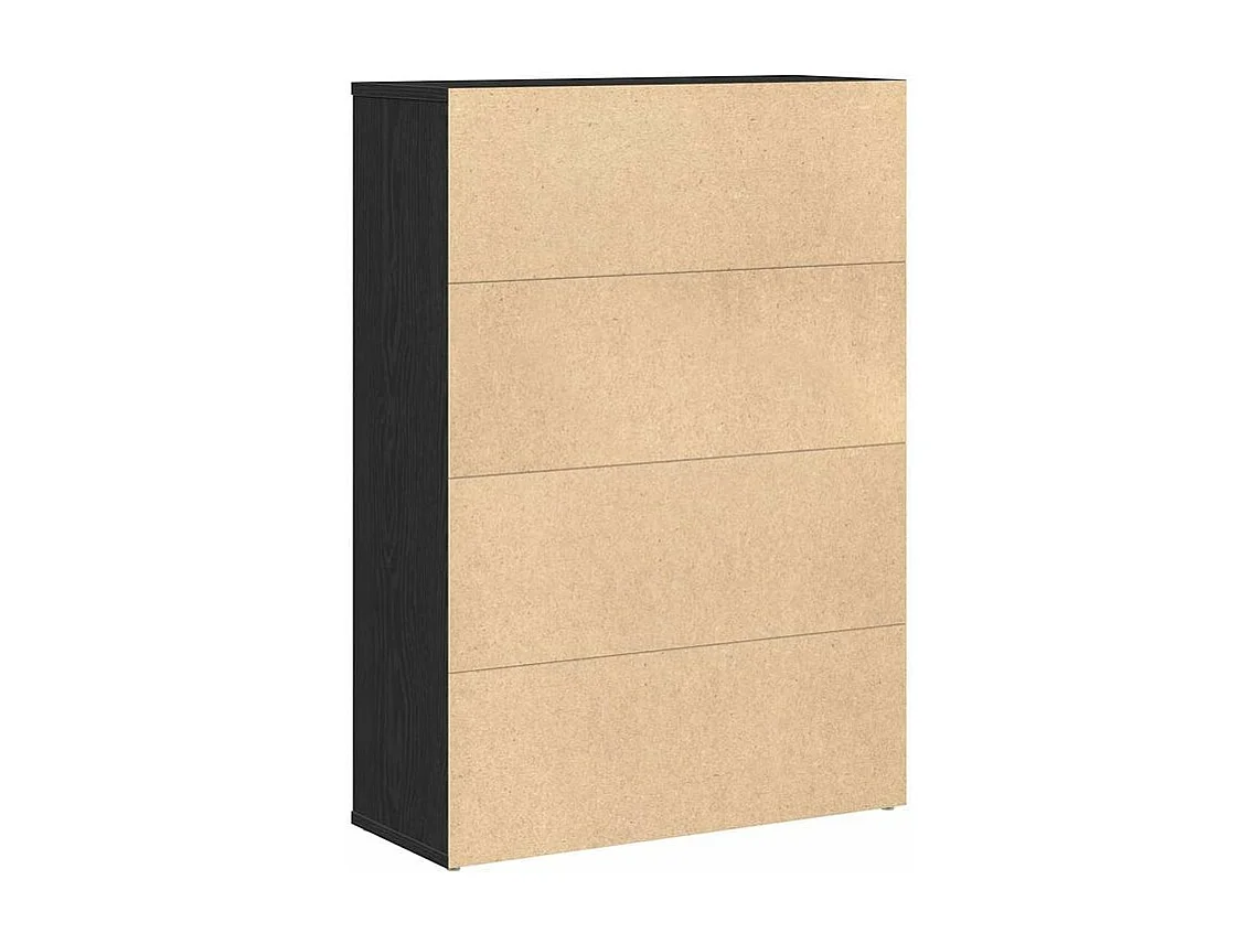 Bibliothèque chêne noir 60x24x85 bois d'ingénierie