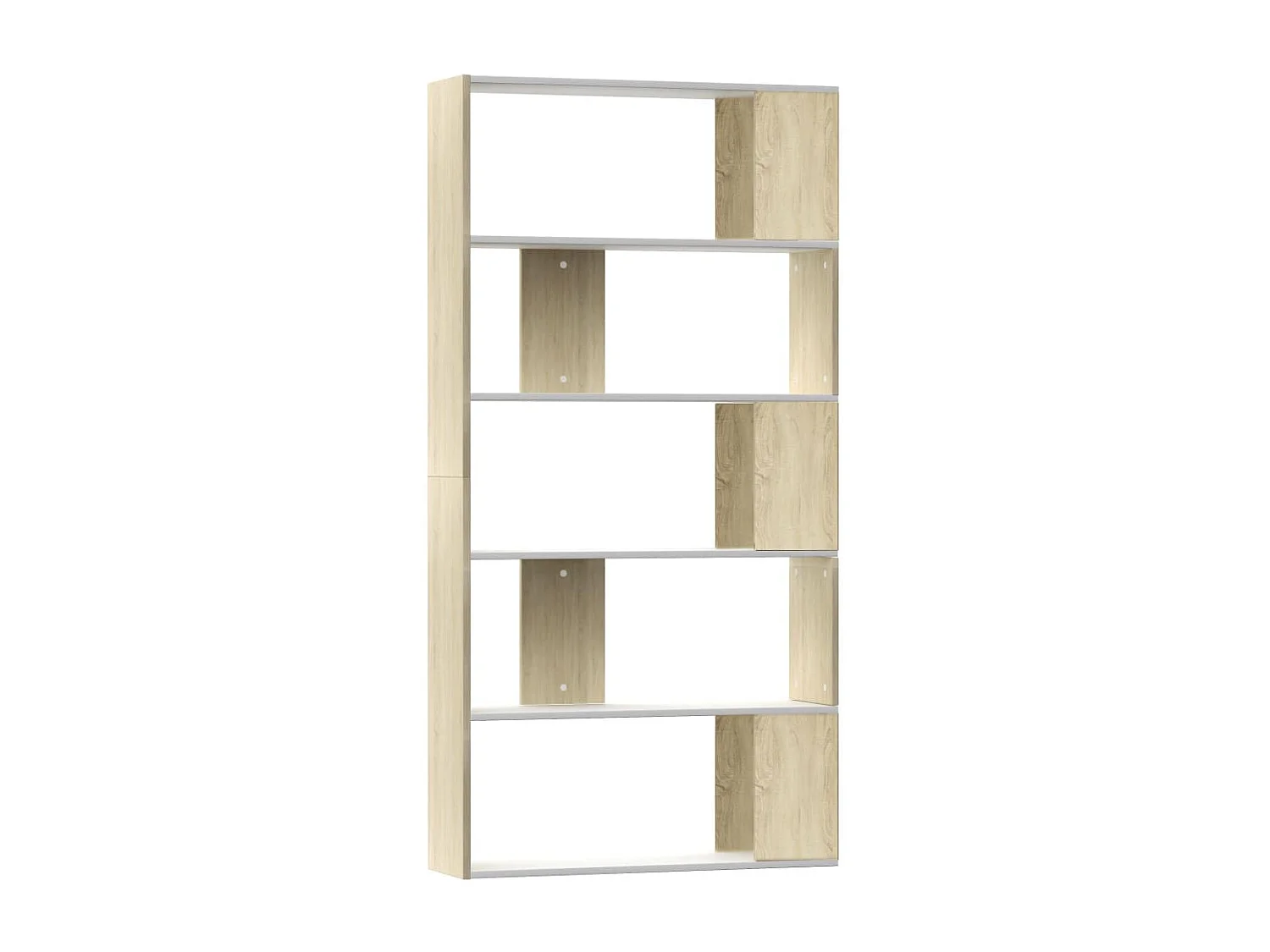 Bibliothèque-Séparateur de pièce Blanc chêne sonoma 80x24x159