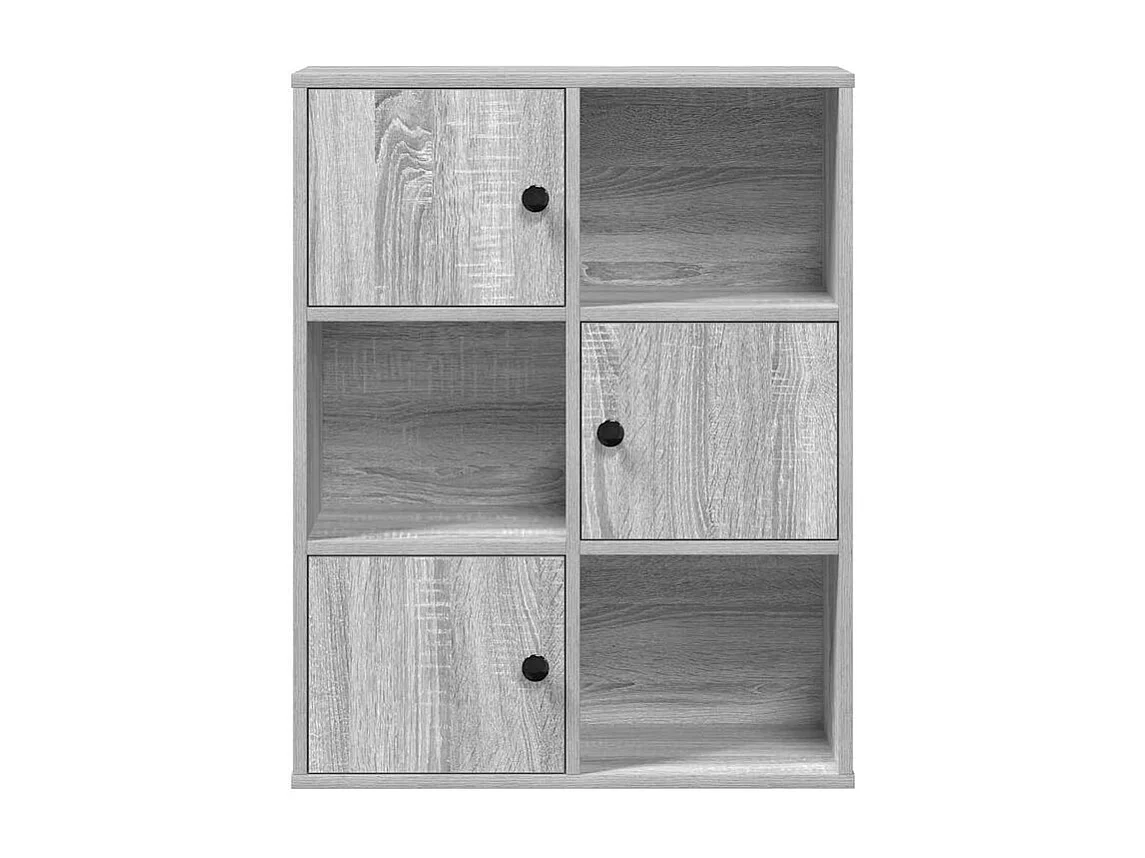 Bibliothèque sonoma gris 60x24x76,5 bois d'ingénierie